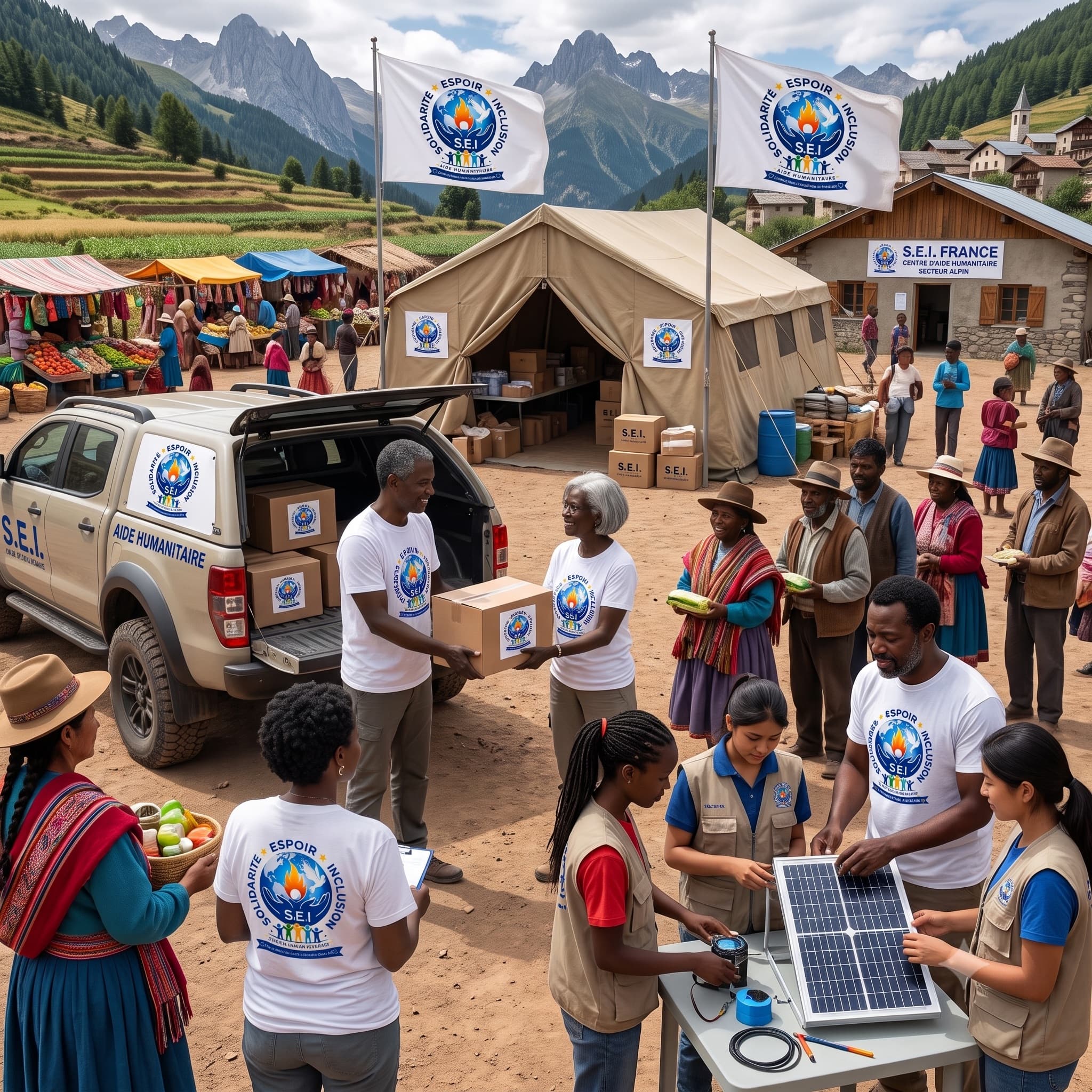 S.E.I volunteers working in communities around the world
